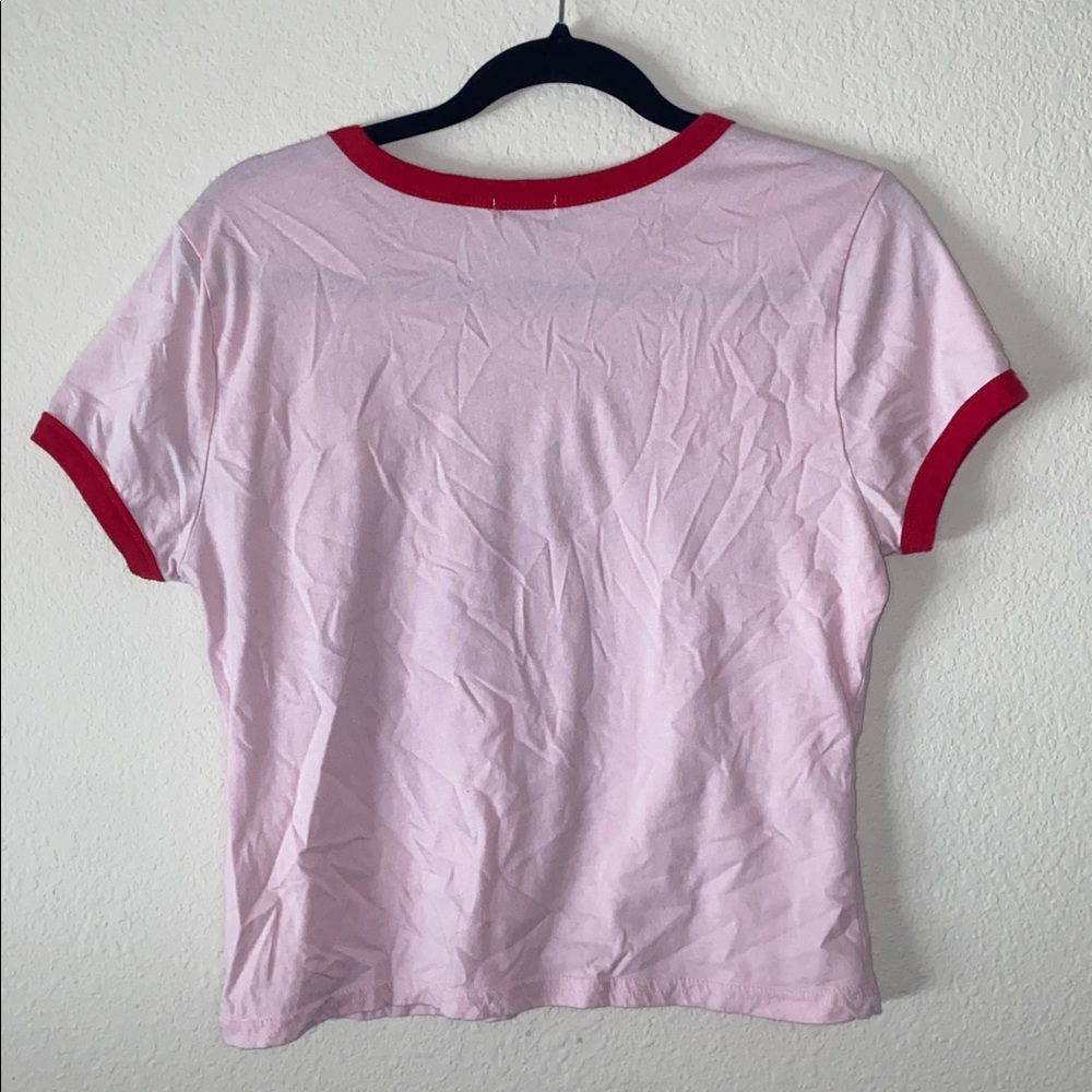 🪼Vintage “Mega Babe” pink baby tee with yellow and red details! - Picture 3 of 8
